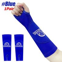 Kids Adults Volleyball Arm Sleeves With Thumbhole Protection Pad Prevent Sting During Play Sports child mėlyna