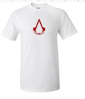 Assasin's Creed Ezio Clan Shirt Logo Men's White Red Cotton T-Shirt S - 5XL S