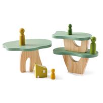 Montessori mediniai medžio kaladėlės žaislai vaikams Ornamentas Dekoracija Kūdikio dėliojimas 3D žaislas Medinės kaladėlės Dėlioklė Balansavimo žaidimai