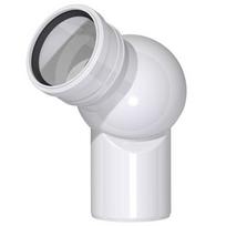 White Sewer Elbow 40 Mm, Angle Adjustment Ball