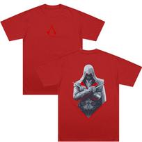 Assassins Game Creed T Shirt Retro Game Character Graphic Print Tshirt Unisex Fashion Casual Loose Short Sleeve Unisex Cotton Tee S