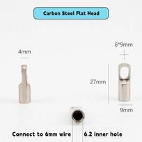 Carbon Steel Wire Puller Connector Head Connect To 6mm Wire Electrician Tools Automatic Thread Guide Cable Puller Accessories