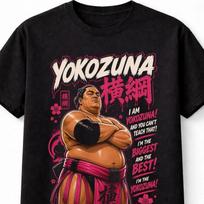 Yokozuna Legendinis Imtynių Retro Grafikos Gerbėjo Unisex Marškinėliai S