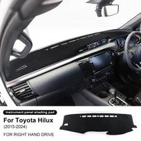 Prietaisų skydelio apsauga nuo saulės Toyota Hilux 2015-2024 m. Interjero panelės apdaila Olan Flannel juoda