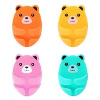 4Pcs Strong Adhesive Bear Plug Bracket Wear-Resistant Hug Bear Hook Power Plug Holder  Kitchen 4Pcs