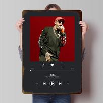 Sido Muzikos Grotuvas Skardinės Plakatai Pritaikomi Sienų Menas Retro Vintažiniai Metaliniai Ženklai Namų Kambario Garažo Dekoravimui Estetiški 30X40CM brown