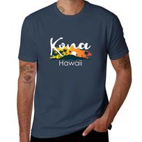Kona Hawaii Hawaiian Islands Surfing Beach Ocean Aloha Premium TShirt Holiday Simple Tee Shirt S
