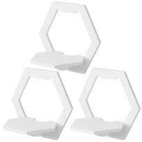3Pcs Hexagon Wall Shelf Punch Free Bedside Wall Display Stand Wall Mounted Organizer Flower Pot Holder Tv Background Home Decor
