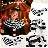 Women's Detachable Ruffled Collar with Pom Poms for Halloween Costume, Themed Party Accessory juoda