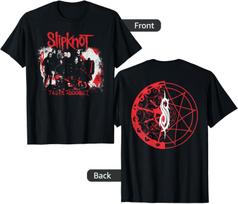 Slipknot Men's Unisex-Adults Black  with Slipknot Band Photo Unisex T-Shirt L