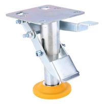 Trolley Brake Floor Lock Iron Galvanized Trolley Cart Lock with TPU Pad for 3in Casters Galvanized iron