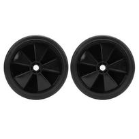 2 vnt. 6 colių universalūs ratai, 12 skylių, guminis ratas, oro kompresoriaus atsarginė dalis, 150 mm skersmens abs+rubber black