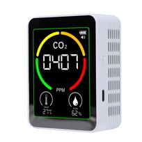 Air Quality Meter 3 in 1 CO2 Temperature Humidity Detect Tester Indoor Portable for Home School ABS