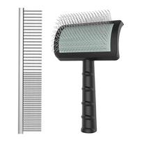 2PCS Flea Comb with Extra Long Pins Lice Comb Stainless Steel Grooming Brush for Pet Hair Removal Tool juoda