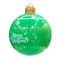 Inflatable Christmas Balloon Weather Resistant Lantern Ball Decorated Ball for Outdoor Indoor Holiday Yard Lawn Porch Decor 48cm žalia