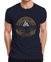 Viking Raven Valknut Symbol Norse Mythology Rune Circle Unisexs Tshirt S