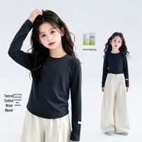 TuTu Little Elephant Girls' Lyocell Long-Sleeve Base Layer T-Shirt 110