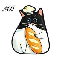 Cat Enamel Badge Brooch Pin Cartoon Design Zinc Alloy with Full Color Rhinestone Inlay Hand-Painted Suits Coats Sweaters Jewelry A
