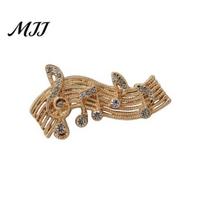 Brooch Music Score Pin for Women, Rhinestones Inlaid Lapel Pin, Women Versatile Accessory Sweaters Collars Hats Bags Coats Scarves Hat A