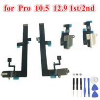 1Pcs Headphone Audio Earphone Jack Dock Port Connector Flex Cable Replacement For ipad Pro 10.5 12.9 Inch 1st 2nd Gen 2015 2017 Black--Pro 10.5 2017