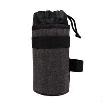 Handlebar Bottle Bag Drawstring Top Bike HookandLoop Straps Gray