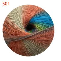 Gradual Change Color Fine Wool Ball Large Ball Long Segment Dyed Rainbow Wool Thread 1000 Meters Hand Woven Scarf Jacket Shawl Line 501