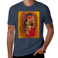 Lady of justice acrylic painting TShirt Plus Size Street Style Tee S