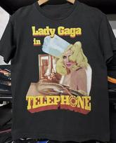 Vintage Lady Gaga Telephone Tour Faded T-shirt Cotton For men Women S-4XL M206 XL