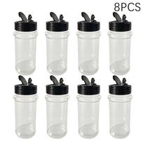 120ml/4oz Jars For Spices Salt And Pepper Shaker Seasoning Jar Spice Organizer Plastic Barbecue Condiment Kitchen Gadget Tool 8PCS
