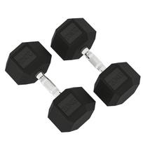 2x20KG Rubber Hex Dumbbell Portable Hand Weights Dumbbell Home Gym 16.6 x 16.6 x 35.6 cm juoda