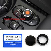 Crystal Ceramic iDrive Knob Cover for BMW MINI F54 F55 F56 F60 Gear Shift Collar Ceramics 5 Button juoda
