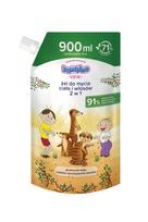 Nivea Bambino Dzieciaki Żel Do Mycia Ciała I Włosów 2W1 Surykatki Refill 900 Ml
