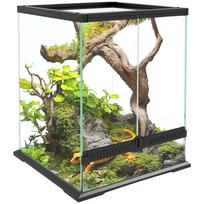 Terrarium, Glass Enclosure, Lockable, Cable Management, 45x45x60cm, Black 45 x 45 x 60 cm juoda