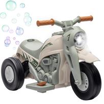 Elektrinis motociklas vaikams, 6V vaikiškas motociklas su muzika, burbuliukais, 2,5-3 km/h, vaikams nuo 2 iki 5 metų 80 x 36 x 43.5 cm kreminė