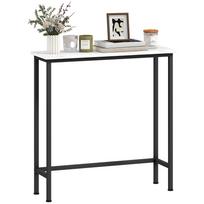 Konsolės stalas prieškambario stalas su reguliuojamomis kojelėmis, apsauga nuo apvirtimo 75 x 24 x 76 cm mažoms erdvėms Juodas 75 x 24 x 76 cm juoda