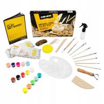 BASIC POTTERY SET WHITE CLAY MODELING TOOLS dibys