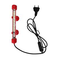 EU Plug Aquarium LED Light Lighting Color Fish Brightening Lamp Practical Submersible Lamp  Office 6.69 in raudona