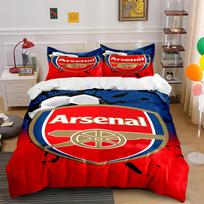 Arsenal Themed Bedding Set with Logo Design Bedding set (1 duvet cover, 2 pillowcases, duvet not included) 135x200cm