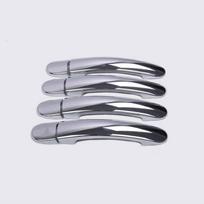 For Skoda YETI 2009 2010 2011 2012 2013 2014 2015 2016 2017 Chrome Carbon Fiber Car Door Handle Covers Car Accessories silver 0 keyhole