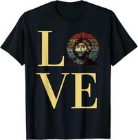Jėzaus Kristaus Meilė Retro Dizainas Puikus Marškinėliai Unisex T-shirt XXXXL beige