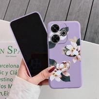 Gėlių spalvos minkštas silikoninis dėklas, skirtas „Samsung A55 M35 S24 Redmi Note 13 Pro 13C 14 Xiaomi Poco C65 iPhone 15 Huawei Honor 200 Realme 9“ kamerai, atsparus smūgiams. Samsung Galaxy S9 Plus violetinė