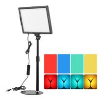 Desktop LED Video Light 15W LED Fill Light Panel with Metal Light Stand Conference Lighting juoda