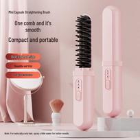Wireless Dual-Purpose Hair Straightener & Curler - Long-Lasting, Damage-Free Styling for Women Sakura Pink