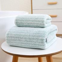 Starry Coral Fleece Bath Towel Set - Thickened, Enlarged, Absorbent, Non-Cotton, Perfect for Face Washing and Bathing 30*30 cm square towel žalia