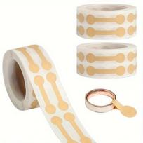 500pcs Jewelry Price Tags Roll Self Adhesive Stickers Labels For Necklace Earring Ring Identify Display Small Business Packaging chaki