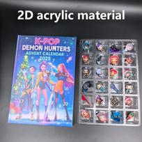 Countdown Calendars Kpop Demon Hunters Advent Calendar Model Doll Collection Desk Decoration Children Xmas Gifts Color box