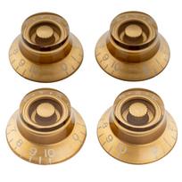Musiclily Pro Top Hat Bell Metric for LP Les Paul Electric Gold of Knobs, Knobs, Standard, Guitars, (Set 4)