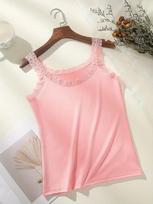 Large size versatile sweet lace women's short slim-fitting bottoming shirt Muse suspenders thin inner small vest women S