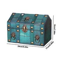 Vintage Storage Storage Organizer Crate With Lock Handmade Green Vintage Keepsake Box For Women Mother Home Bedroom Tabletop