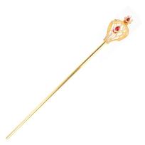 Fairy Scepter, Queen Metal Scepter, Rhinestone Scepter Fairy Sticks for Costume, raudona